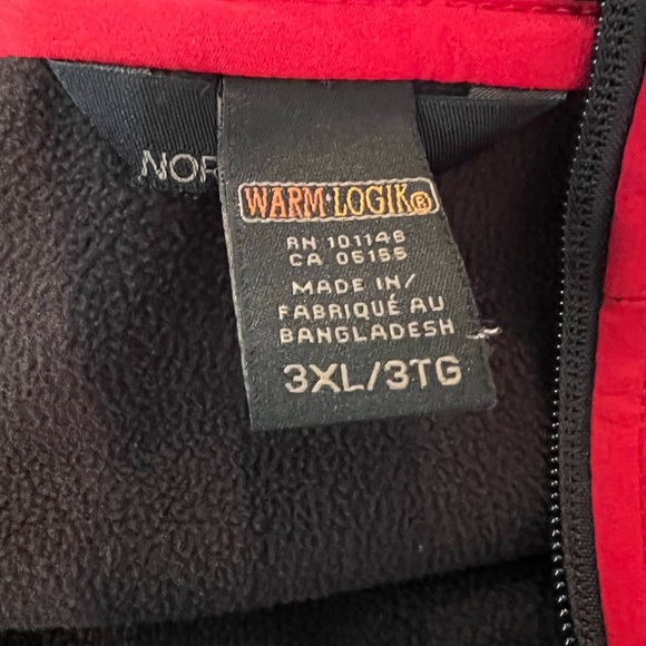 North End Men's Prospect Fleece Soft Shell Hooded Red Jacket/size 3XL - Picture 14 of 14
